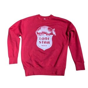 Lone Star Beer Men’s  Like new Sweatshirt Red